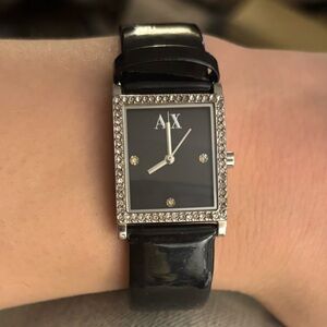 A|X Black Armani Exchange Vintage Watch